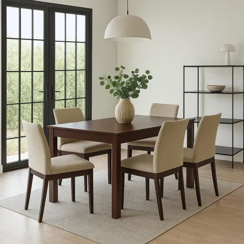 Nowoczesny rozkładany stół orzech Ignis