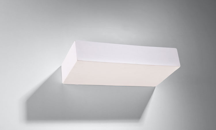 Biały minimalistyczny kinkiet G188-Zanari o geometrycznym kształcie