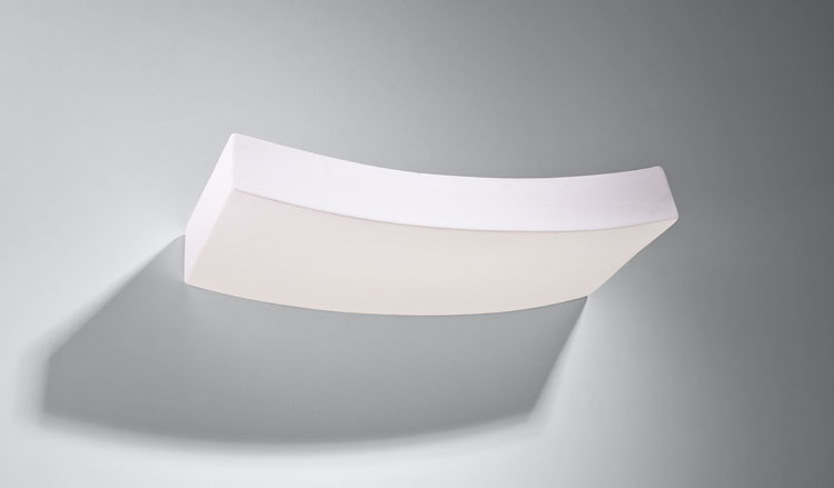 Biały minimalistyczny kinkiet ceramiczny EX785-Hatos