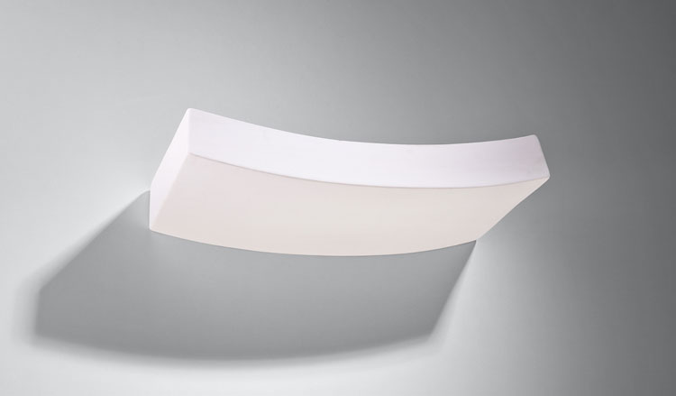 Biały minimalistyczny kinkiet ceramiczny L112-Levana