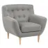 Szary fotel pikowany Marlos do salonu