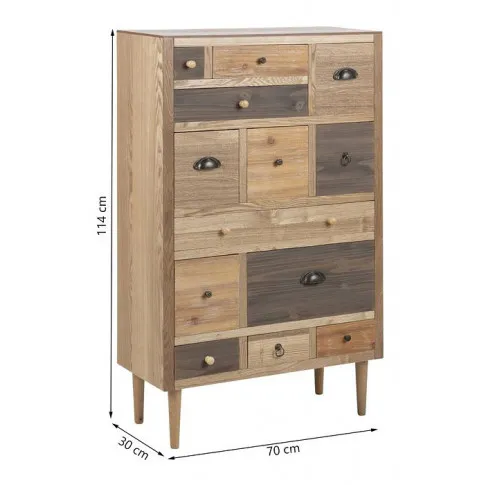 Komoda w kolorze jesionu Timbo 6X