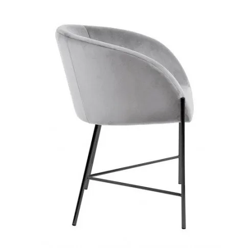Szare krzesło do jadalni w stylu glamour Amazon 2X