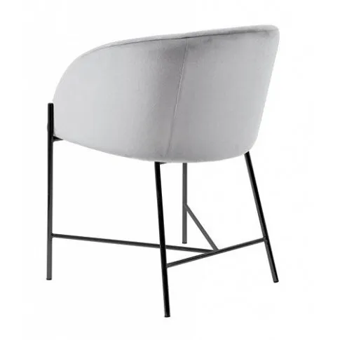 Szare krzesło welurowe do salonu Amazon 2X