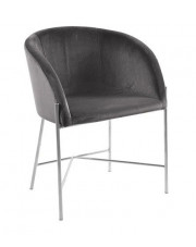 Ciemnoszare krzesło tapicerowane do jadalni - Amazon 3X w sklepie Edinos.pl