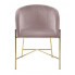 Różowe krzesło do salonu w stylu glamour Amazon 4X