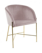 Różowe krzesło welurowe - Amazon 4X w sklepie Edinos.pl