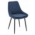 Tapicerowane krzesło sztruksowe niebieskie - Asaki 2X