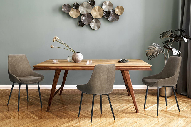 Brązowe krzesło Swedo 3X - nowoczesne