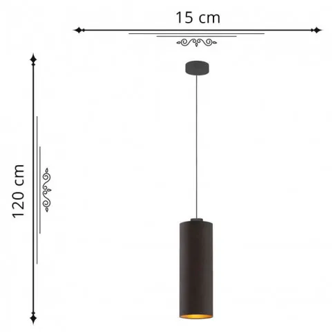 Wymiary lampy wiszącej EX826-Denvis