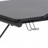 Czarne biurko z metalowa podstawą Sonix