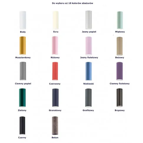 Kolorystyka abażurów lampy wiszącej EX834-Bolonis