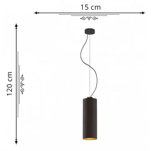 Wymiary lampy wiszącej EX836-Boloniv