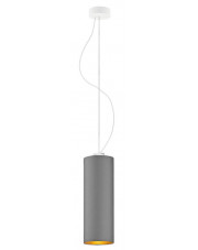 Lampa wisząca tuba glamour na białym stelażu - EX836-Boloniv - 5 kolorów w sklepie Edinos.pl