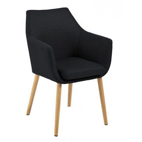 Czarne krzesło tapicerowane Lamans