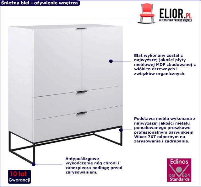 Biała szafka Magni 5X