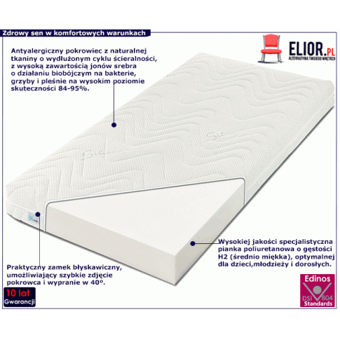 Piankowy materac z pokrowcem Crav Max Silver Active 3X