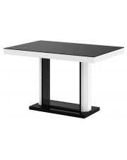 Rozkładany stół wysoki połysk czarno biały - Muldi 2X w sklepie Edinos.pl