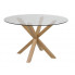 Okrągły stół z szklanym blatem Baros 4X