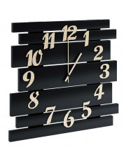 Czarny drewniany zegar ścienny - Samar