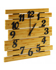Drewniany zegar ścienny w kolorze dębu - Samar