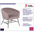 Różowy fotel Nerra 2X