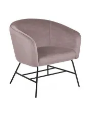 Różowy fotel tapicerowany w stylu glamour - Nerra 2X w sklepie Edinos.pl