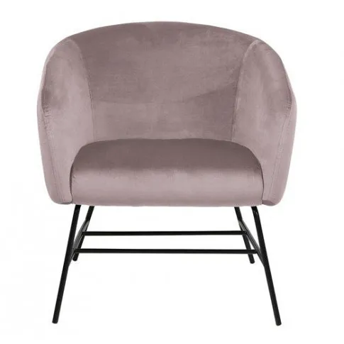 Różowy fotel welurowy Nerra 2X