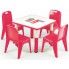 Zdjęcie produktu Kwadratowy stolik dziecięcy Hipper - czerwony.