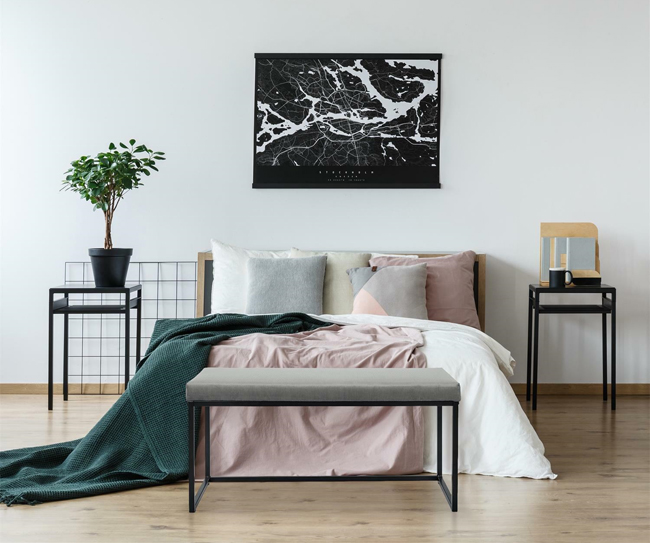 Nowoczesna ławka Beva szara - do przedpokoju