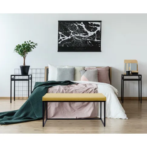 Żółta ławka Midra nowoczesna