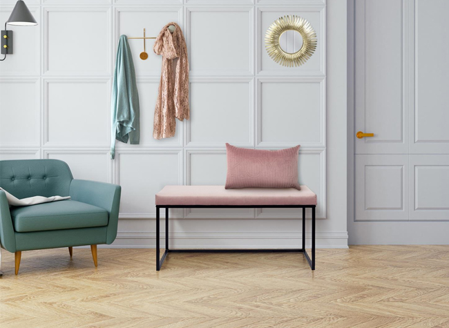 Welurowa łąwka Beva - różowa