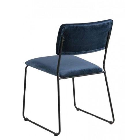Niebieskie krzesło tapicerowane Rekso 