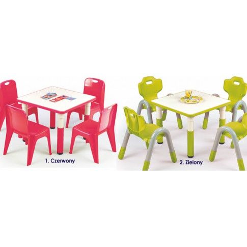 Zdjęcie regulowany zielony stolik dziecięcy Hipper - sklep Edinos.pl