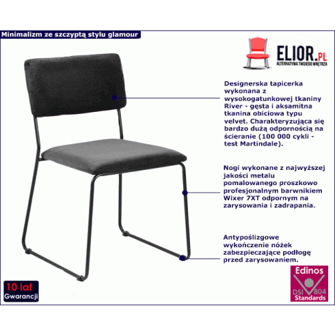 Szare krzesło Rekso