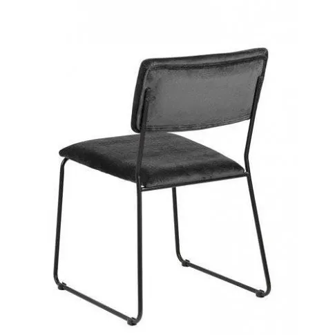 Szare krzesło welurowe Rekso