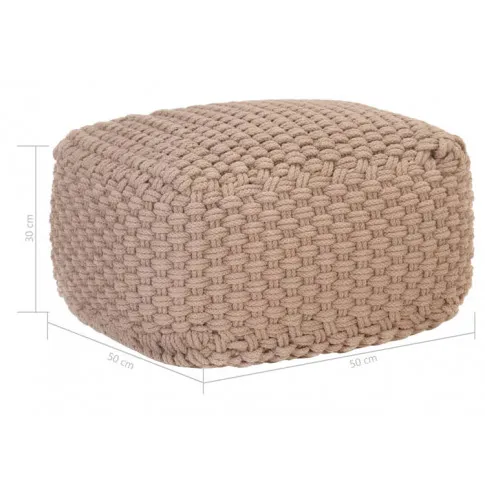 Brązowa pufa do salonu Momo 