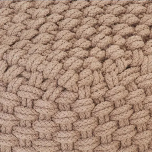 Ręcznie robiona brązowa pufa do salonu Momo 