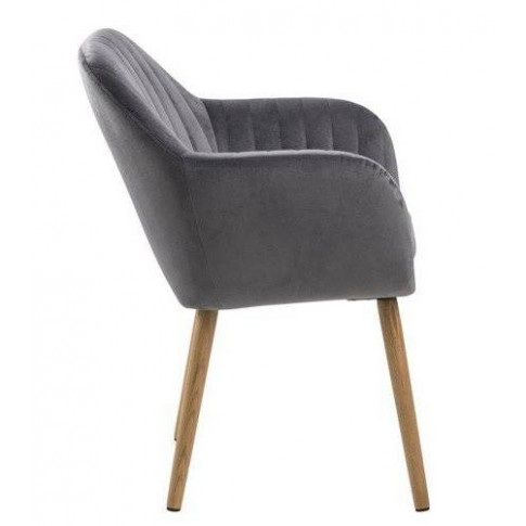 Szare pikowane krzesło do salonu Tristo 3X