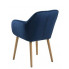 Niebieskie krzesło welurowe Tristo 4X