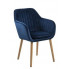 Niebieskie welurowe krzesło Tristo 4X