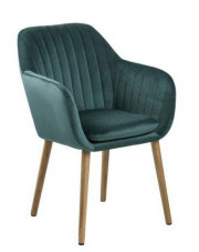 Zielone pikowane krzesło tapicerowane - Tristo 4X w sklepie Edinos.pl