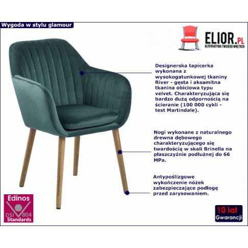 Zielone krzesło Tristo 4X