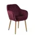 Czerwone welurowe krzesło do salonu i jadalni Tristo 5X