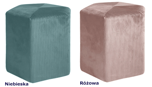 Sztruksowe pufy Adi - welurowe