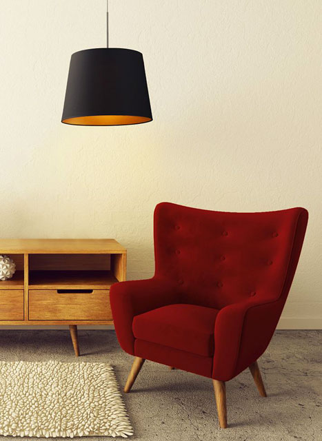 Regulowana lampa wisząca D551-Soreli z trapezowym abażurem