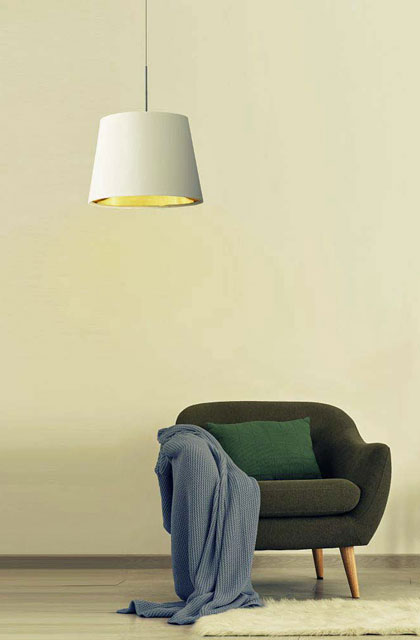 Regulowana lampa wisząca P612-Soreli z trapezowym abażurem