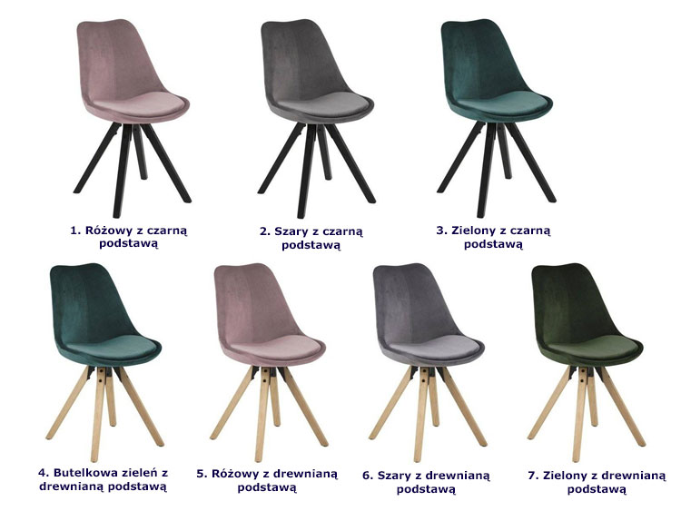 Kolory krzeseł Besso 2X