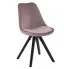 Różowe welurowe krzesło do salonu Besso 2X