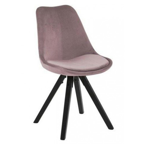Różowe welurowe krzesło do salonu Besso 2X